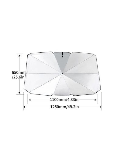 Youtek Araç İçin Uv Koruma Ve Isı Yalıtımı Sağlayan Taşınabilir Güneşlik - Küçük Boy + Kılıf