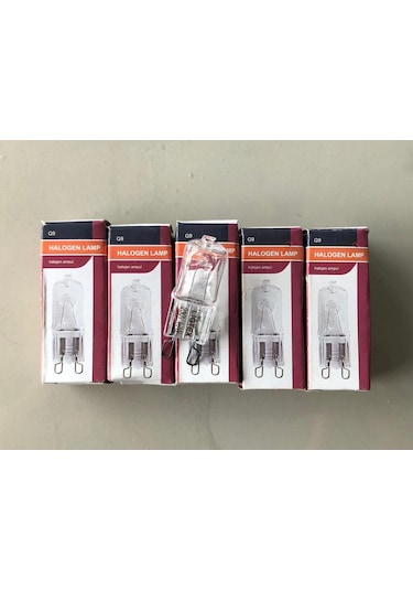 5 Adet G9 Halojen Lamba 220v 40w 640 Lümen Şeffaf