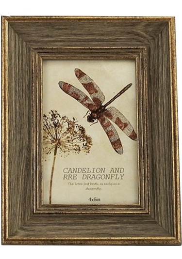 Kahverengi Ahşap Resim Çerçevesi Vintage Portre Fotoğraf Çerçeveleri Evlilik Yıldönümü Retro Manzara Posteri 6 İnch