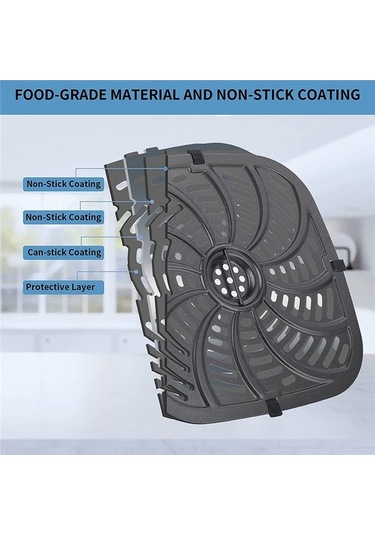 Ulzyvf Yedek Tavası, Siyah Izgara İçin Fryer Fryer Chefman Aksesuarları Air Air Jd Siyah