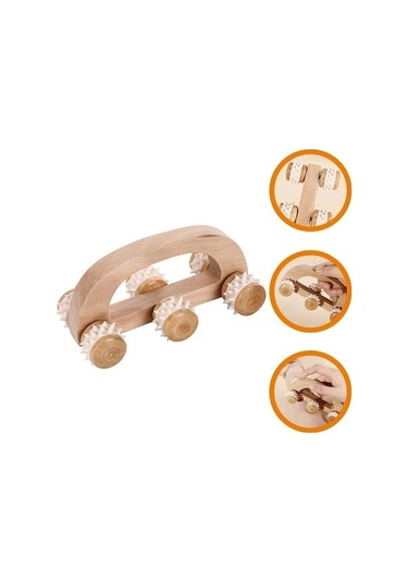 Electronıc Outlet Uygun Tekerlekli Sağlığı Masajcı Manuel Köprüsü Kemer Kas Cbtx Ahşap 6 Fl Kahverengi