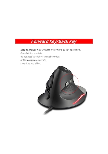 Zelotes T30 6 Tuşlu Dikey Kavramalı Çıkarılabilir Ergonomik Kablolu Fare 7 Renkli Solunum Işığı Diğer