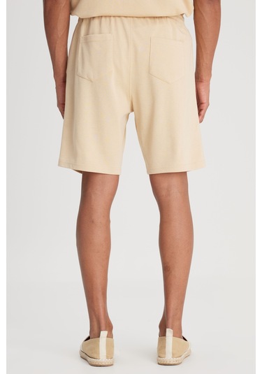 Regular Fit Normal Kesim Normal Bel Bej Sweat Şort L241671614 Bej