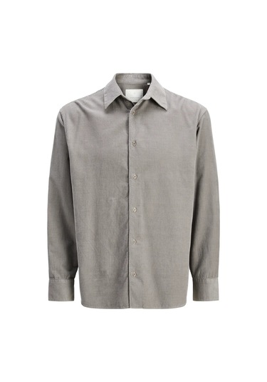 Jprccascot Corduroy Kadife L/s Shırt 12282351 Gri