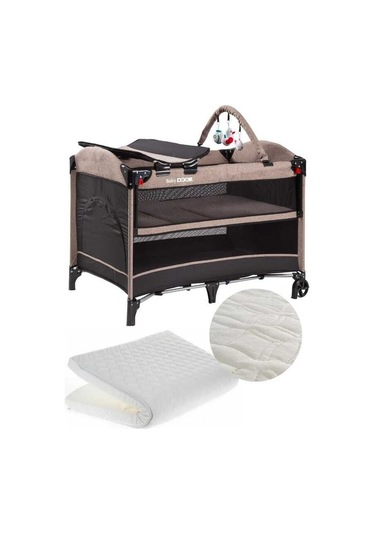 Babydoor 2051 Place Oyun Parkı 70x110 Cm Bebek Beşik+yatak Hediyeli Kahverengi