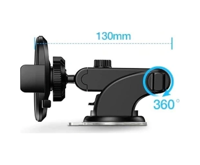 İpek Yıldızı 360 Derece Dönen Torpido Üstü Uzunluk Ayarlamalı Vantuzlu Teleskopik Araç Telefon Tutu