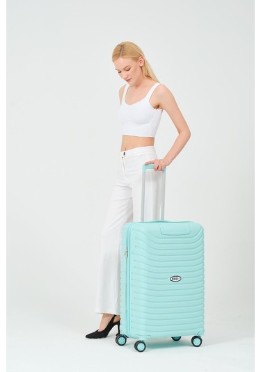 Keo-plus Turkuaz Orta Boy Silikon Kırılmaz Pp Valiz Turkuaz