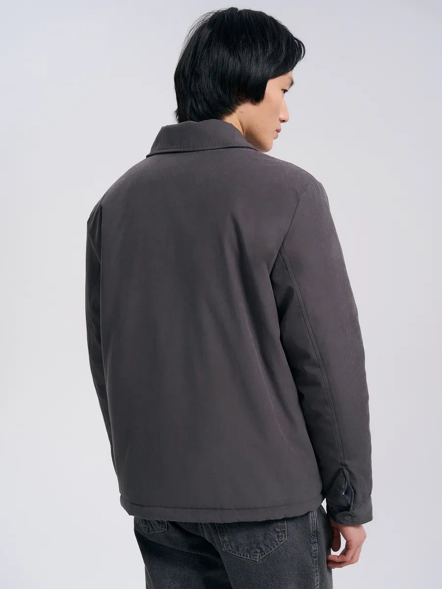 Tvoe Sentetik Dolguya Sahip Kot Gömlek Ceket 318015479 Koyu Gri