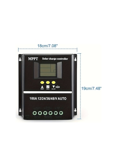1 Paket 60a Mppt Solar Şarj Regülatörü Siyah A