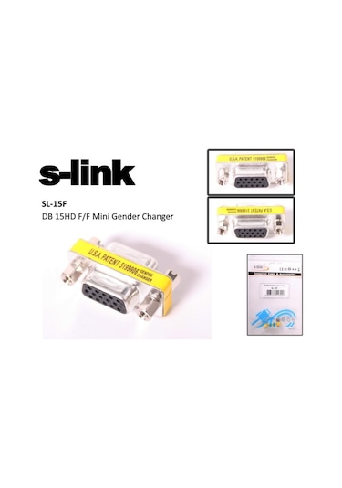 S-Link Sl-15F Vga Dişi-Dişi 15Pin Dönüştürücü (516228667)