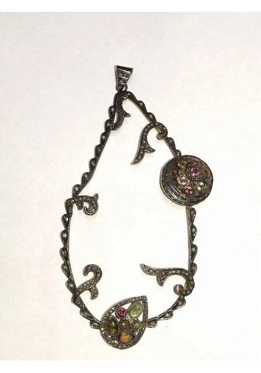 Turmalin Elmas Kolye Ucu 284