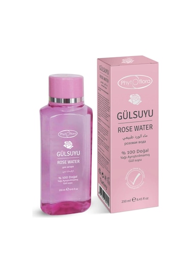 Phytoflora Saf Gül Suyu - İçilebilir & Yağı Alınmamış Doğal Hidrosol 250 Ml