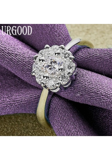 925 Ayar Gümüş Moda Aaa Zirkon Yüzük Güzel Hediye Takı