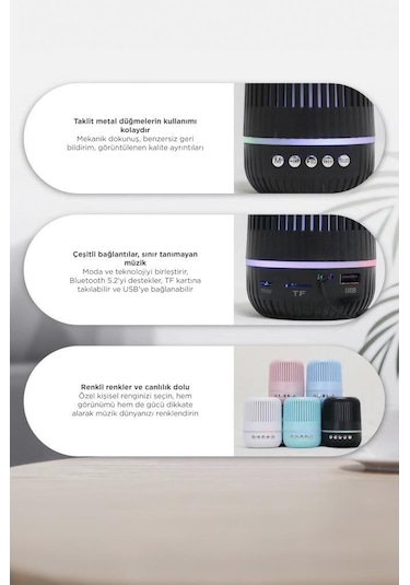 Torima GTS-2150 Taşınabilir RGB Işıklı Bluetooth Hoparlör