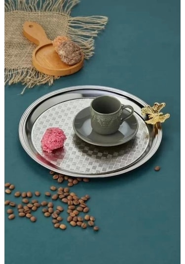 Cooker Ckr3268 Yuvarlak Metal Sunum Tepsisi