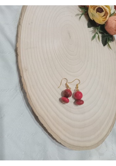 Modern Kırmızı Küpe Kırmızı