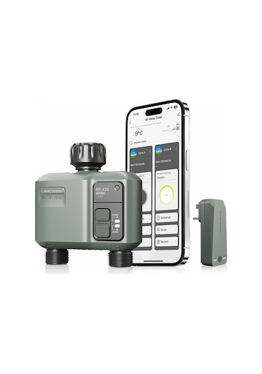 Delt Bluetooth + Wifi Uzaktan Kumandalı Çift Çıkışlı Su Zamanlayıcı -