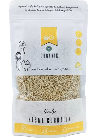 OG natural Organik Sade Kesme Çorbalık 200 G 6Ay