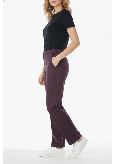 Unique Mode Kadın Pantolon Uw264014 Mürdüm