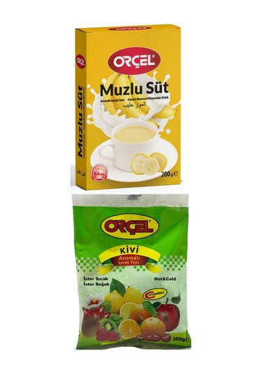 Orçel MuzluSüt 200 G + Kivi Aromalı İçecek Tozu 300 G + Oralet Çay