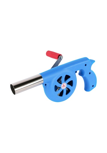 Ranyeek Mavi El Çarklı Mangal Havalandırıcısı - Odun Ateşi Hızlı Artırıcı, Isı Dayanıklı Abs Kasa Ve Paslanmaz Çelik Boru Çok Renkli