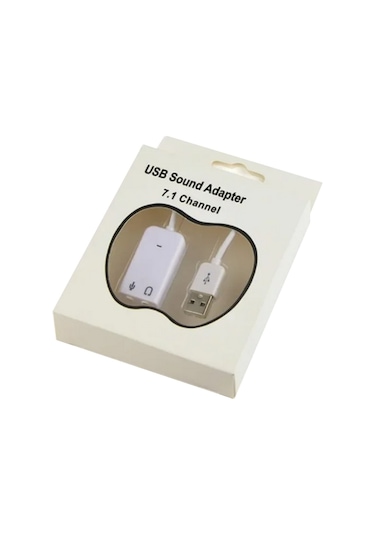 Usb Kablolu Ses Kartı 7.1 Sound Çevirici Dönüştürücü, 3.5mm Jak Girişli,