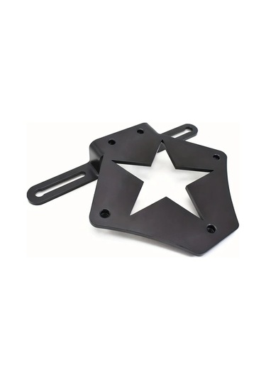 Xuweiwei Black- Metal Yan Çanta Braketi Dayanıklı Metal Ayarlanabilir Motosiklet Aksesuarları Yıldız Desen