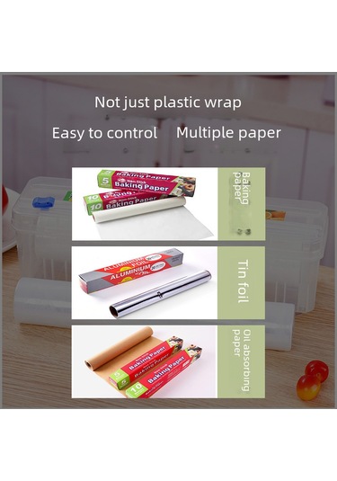 Gajeena Yeni Model Çift Yönlü Kayar Bıçaklı Mutfak Filmi Kesici, Ev Ve Ticari Kullanıma Uygun, Duvar Montajlı Süngerli Kutusu 35.5 11.5 11.5cm Diğer