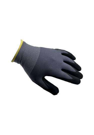 12 Adet S-m Mikro Puanlı Eldiven Koruyucu İş Eldiveni Siyah