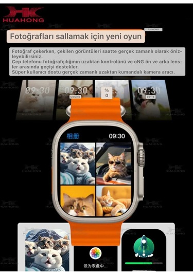 Watch 8 Ultra Akıllı Saat Hk 8 Ultra Amoled Ekran 2.02hd Nfc Gps Yeni Amiral Gemisi 49mm
