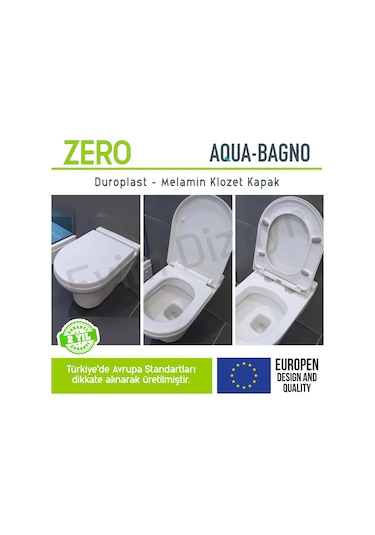 Aqua Bagno Zero Yavaş Kapanan Klozet Kapağı - Duroplast