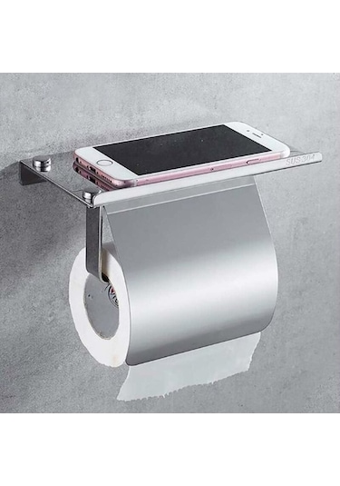 Novahub Duvara Monte Tuvalet Kağıdı Tutucusu, Telefon Raflı, 304 Paslanmaz Çelik, Banyo Dekorasyonu, Gül Altın Diğer