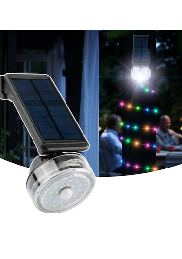 2in1 Güneş Enerjili 8mt Peri Led + Hareket Sensörlü Solar Lamba