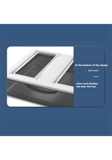 Anjiexun Masaüstü Saklama Kutusu Kırtasiye Çekmecesi Kozmetik Kutusu Çeşitli Raf Beyaz