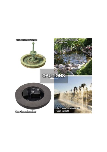 Gajeena Güneş Enerjili Dalgalı Kuş Yıkama Fıskiyesi - Bahçe Havuzu Teras Su Sistemi, Verimli Ve Taşınabilir