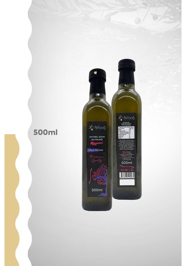 Nilbağ Zeytinyağları Ayvalık Naturel Sızma Zeytinyağı Meyvemsi Marasca Cam 500 ML