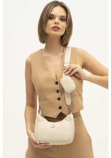 Benetton Bnt 1271 Çapraz Çanta Std / Bej Bej