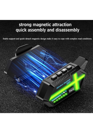 Bt26 Motosiklet Kask Kulaklık Bluetooth Rgb Işıklı 2 Eşleşme Tdrtr