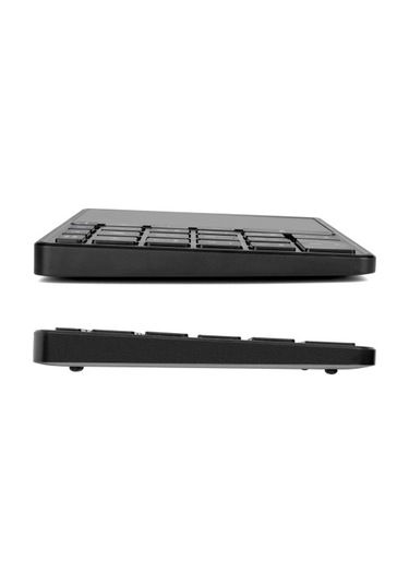 2.4g+bt4.2 Kablosuz Çift Modlu Sayısal Klavye Taşınabilir 22 Tuşlu Finansal Muhasebe Ofis Klavyesi Dokunmatik Yüzeyli Siyah