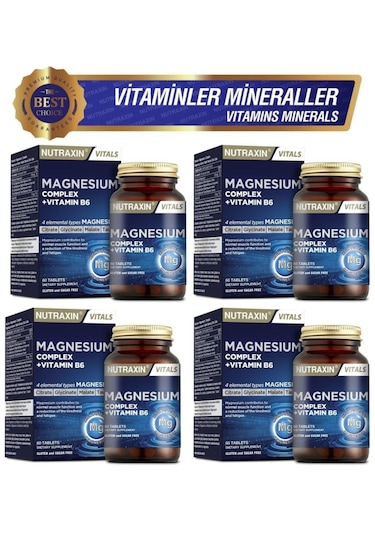 Nutraxin Magnesium Complex Vitamin B6 4 x 60 Tablet