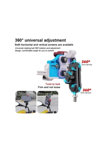 Wondernest Motoslg Yengeç Motosiklet Telefon Kelepçe Braketi O-tipi Sarı Mavi Beyaz Aksesuar Sarı Mavi Beyaz