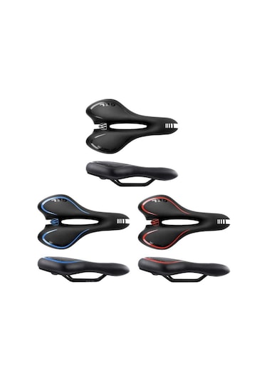 Baisk Xbyc 1799 Jelli Sele Gel Destekli Sele Ortopedik Mtb Koltuk Siyah Siyah - Kırmızı - Beyaz