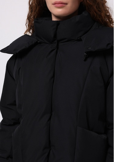 Colins Regular Fit Kapüşonlu Fermuarlı Astarlı Çıkarılabilir Kapüşonlu Kadın Siyah Mont Cl1076422 Q1.v1 Blk Siyah