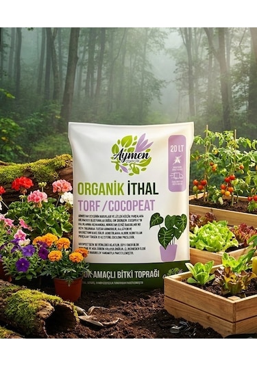 20 Litre Organik İthal Çok Amaçlı Bitki Toprağı - Çiçek, Sebze
