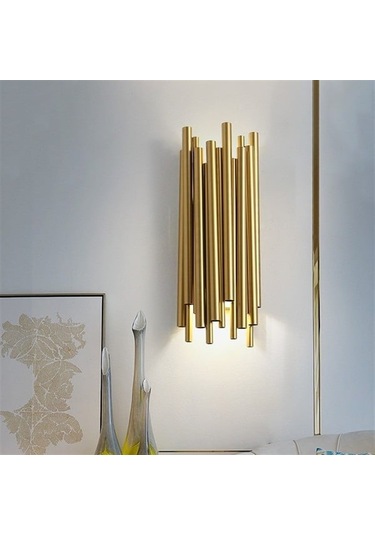 Desri Dekoratif Metal Boru Aplik Siyah