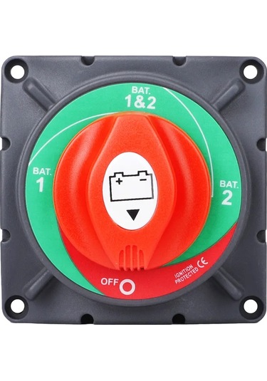 AKÜ DEVRE KESİCİ ŞALTERİ 350A 3P 12-48V 1+2 ÇİFT DEVRELİ 2 KADEME