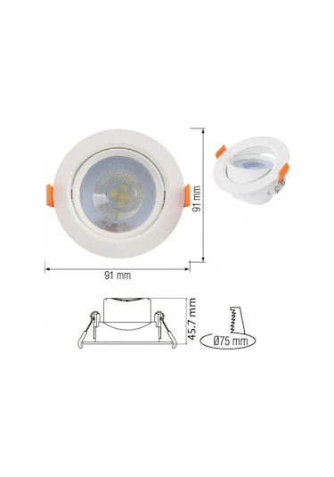 Horoz Nora-7 Smd Led 7w Beyaz 6400k 630lm Beyaz