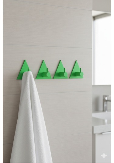 4 Lü Askılık Havlu Askısı, Bornoz Askısı, Kapı Arkası, Duvara Monte, Dayanıklı Malzeme, Turuncu 5 Turuncu