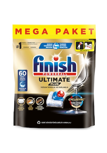 Finish Ultimate Plus Bulaşık Makinesi Deterjanı 60 Tablet