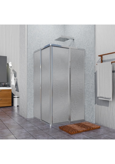 Gümüş Kare Plasti K Mi Ka Duşakabi N 90x90 H:180 Gümüş